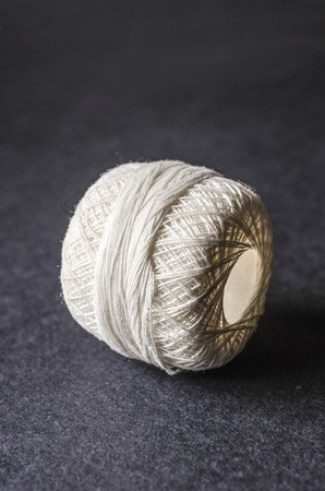 skein of white threadsの写真素材