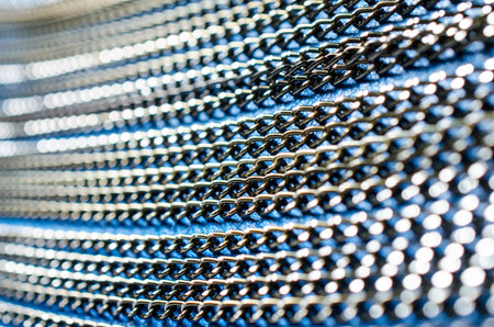 texture of a chain on a blue background