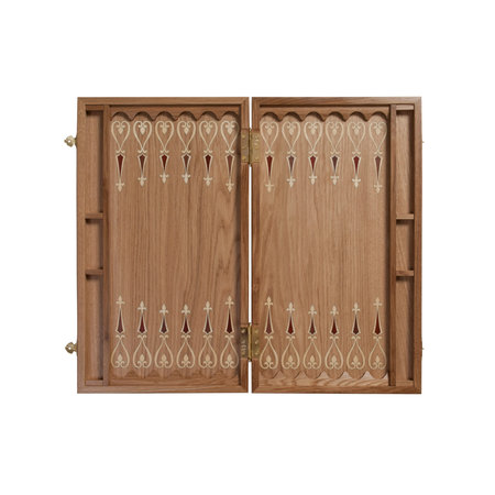 board game of backgammon on a white background