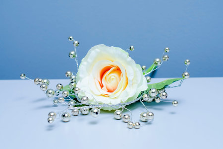 rose in beads