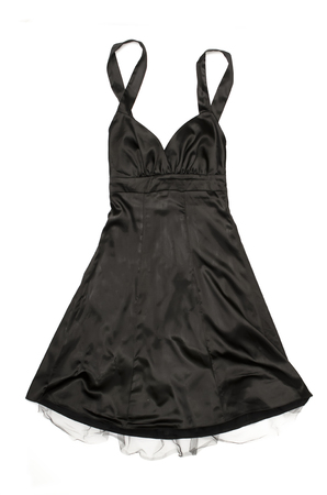 black ball dress isolated on whiteの写真素材