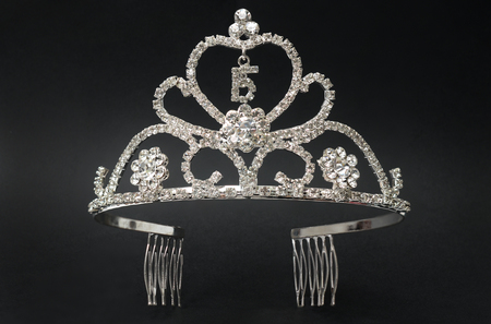 tiara on a black backgroundの写真素材