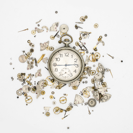 texture of the details for mechanical watchesの写真素材