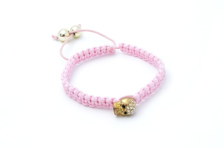 bracelet with skull isolatedの写真素材