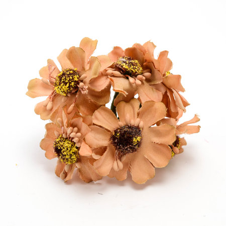 Artificial flower isolated on whiteの写真素材