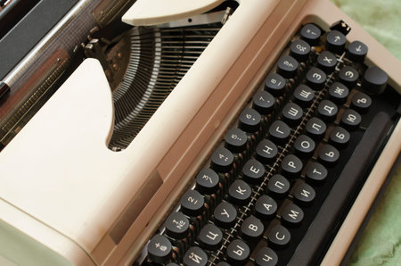 rusty old typewriter close-up