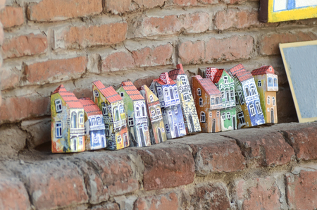 souvenirs colored housesの写真素材