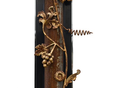 forged grapes and vine leaves, artistic forgingの写真素材