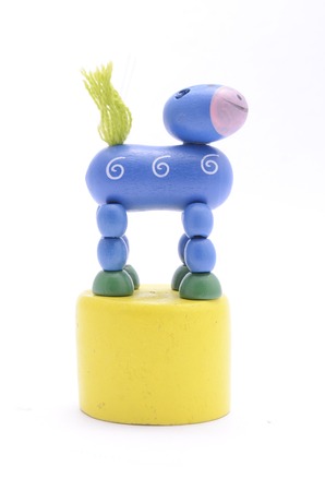 toy donkey isolated on whiteの写真素材