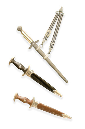 German officer's knives, dirk  isolatedの写真素材