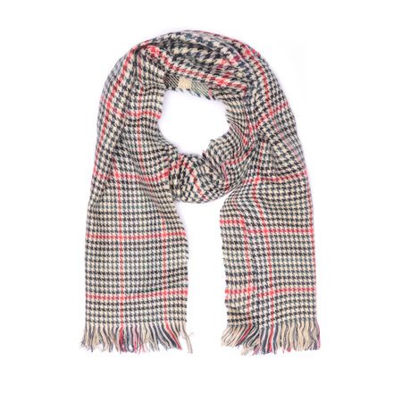 checkered scarf isolated on whit