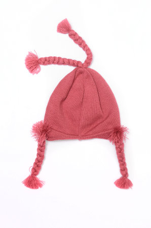 red baby hat isolated on white