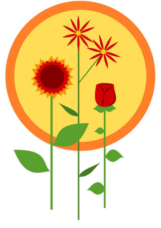 Bouquet from different flowersのイラスト素材