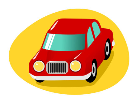 Red cartoon carのイラスト素材