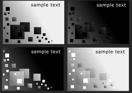 Set of black and white business cardsのイラスト素材