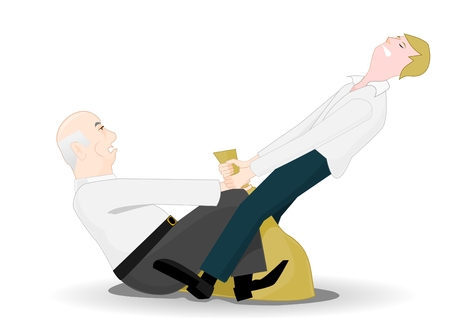 Money dividingのイラスト素材