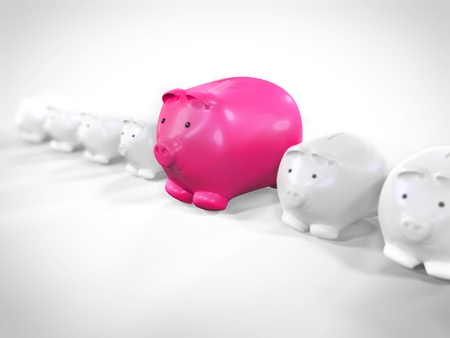 Pink pigの写真素材