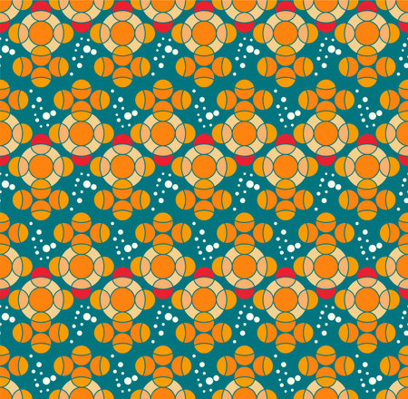 Seamless pattern with fish, Fabric design. Blue backgroundのイラスト素材