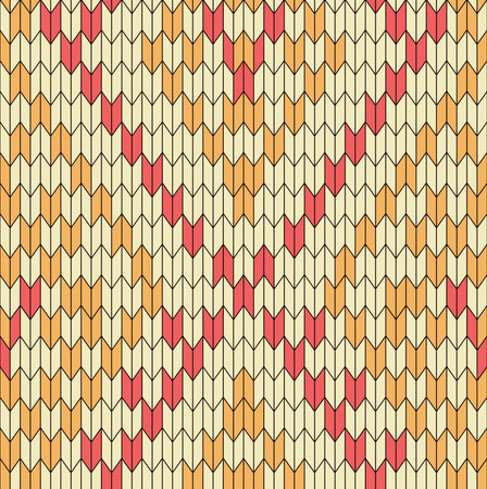 Seamless geometric pattern. cream yellow red patternのイラスト素材