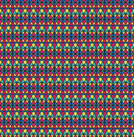 Abstract Retro Geometric seamless patternのイラスト素材