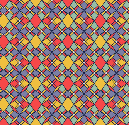 Seamless geometric retro pattern for textile, Website background.のイラスト素材