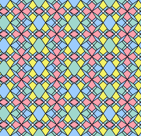 Seamless geometric retro pattern for textile, Website backgroundのイラスト素材