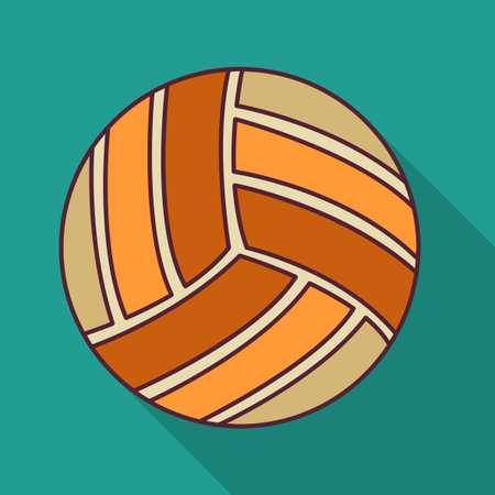 Volleyball ball retro poster, sport and recreation conceptのイラスト素材