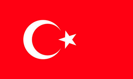 The national flag of Turkey. Rightly proportions and colors. Vector illustrationのイラスト素材