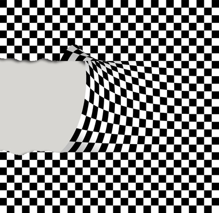 Black-white horizontal  ripped paper for background made in 2d softwareの写真素材