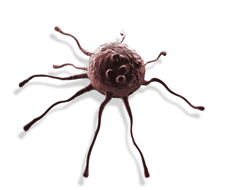 cancer cell made in 3d softwareの写真素材