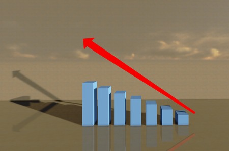 Growth Chart made in 3dの写真素材