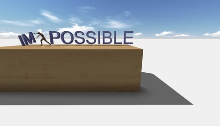 Make it possible Motivational concept made in 3dの写真素材