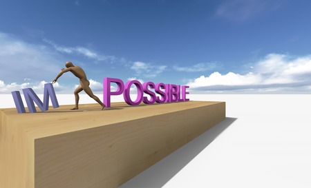 Make it possible Motivational concept made in 3dの写真素材