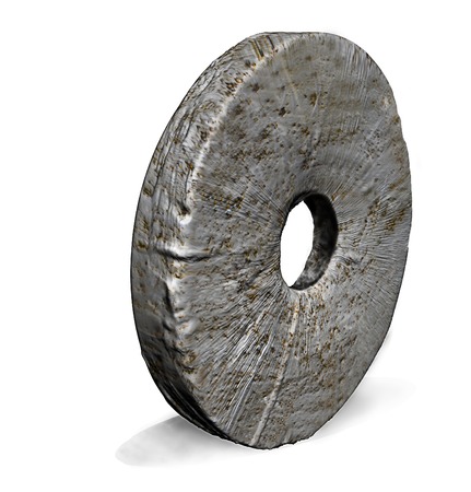 Stone Wheel made in 3dの写真素材