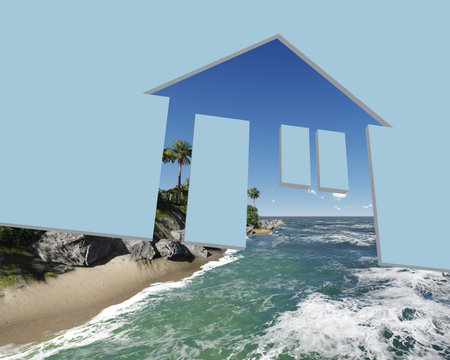 Dream House made n 3d softwareの写真素材
