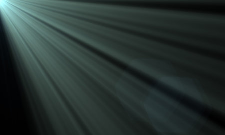 star with lens flare and bokeh effect made in 3d softwareの写真素材