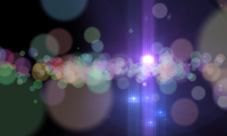 star with lens flare and bokeh effect