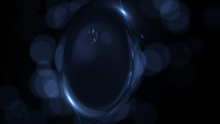 star with lens flare and bokeh effect