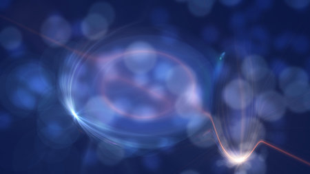 star with lens flare and bokeh effect