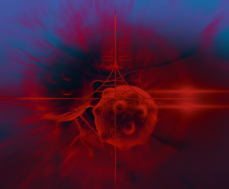 cancer cell made in 3d softwareの写真素材