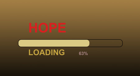 loading hope illustration design over a gradient 
 background
