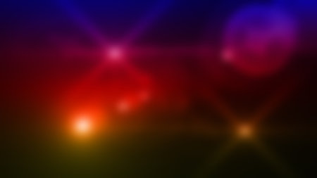 star with lens flare and bokeh effect made in 3d softwareの写真素材