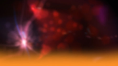 star with lens flare and bokeh effect made in 3d