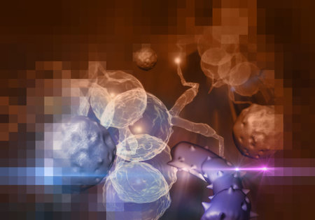 cancer cell made in 3d software