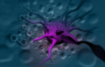 cancer cell colon made in 3d software