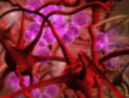 cancer cell colon made in 3d software