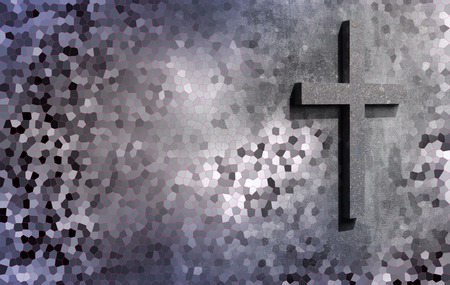 Cross on the walの写真素材