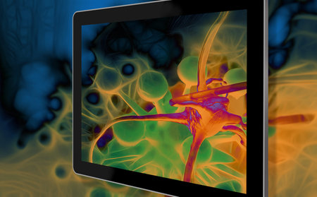 cancer cell made in 3d software