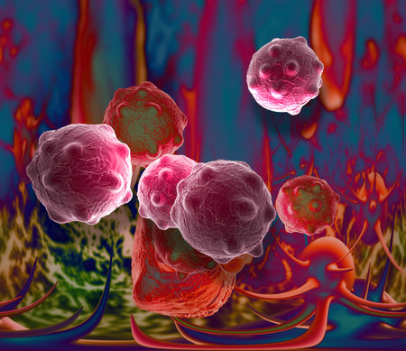 cancer cell made in 3d software