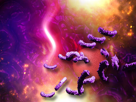 Virus and bacterium background - High Quality 3D Render